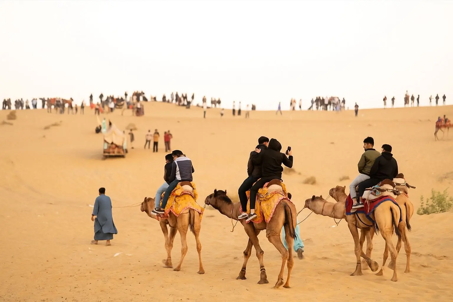 Camel Safari in the Jaisalmer Thar Desert